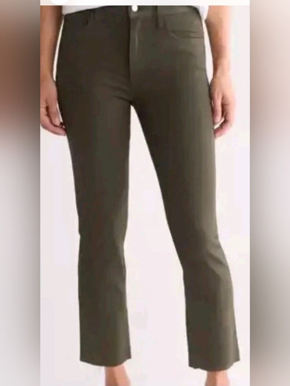 NWOT Frank&Eileen Cork The Everyday Straight-Leg Olive-Green Jeans